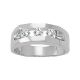 0.75 Carat G-H Diamond Classy 3 Stone Mens Man Anniversary Ring 14K Gold