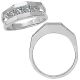 1 Carat G-H Diamond Channel Design Mens Man Wedding Band Ring 14K Gold