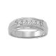 0.35 Carat G-H Diamond Mens Designer Channel Set Anniversary Ring 14K Gold