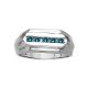 0.5 Carat Blue Round Diamond Channel Design Mens Man Promise Ring 14K Gold