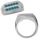 1 Carat Blue Diamond Mens Man Designer Channel Wedding Band Ring 14K Gold