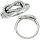 White Diamond Beautiful Love Knot Engagement Bridal Ring 14K Gold