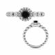 Bezel Bubble Fancy Solitaire Wedding Ring