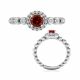 Bezel Bubble Fancy Solitaire Wedding Ring