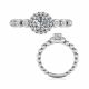 Bezel Bubble Fancy Solitaire Wedding Ring