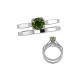 Green Diamond Solitaire GRautiful Bridal Ring Band 14K Gold