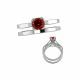 Red Diamond Solitaire BLautiful Bridal Ring Band 14K Gold