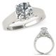 G-H Real Diamond Solitaire Vintage Wedding Ring 14K Gold