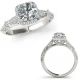 G-H Real Diamond Fancy Square Halo Engagement Bridal Ring 14K Gold