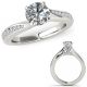 G-H Real Diamond By Pass Solitaire Engagement Ring 14K Gold