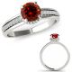 0.9 Carat Real Red Diamond Beautiful Designer Anniversary Promise Ring 14K Gold