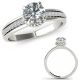 0.9 Carat Real G-H Diamond Beautiful Designer Anniversary Promise Ring 14K Gold