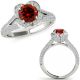 1.75 Carat Real Red Diamond Wedding Fancy Ring Split Shank Band 14K Gold