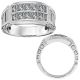 1 Carat G-H Diamond Presidential Link 2 Row Mens Engagement Band 14K Gold