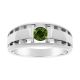 0.5 Carat Green Diamond Solitaire Design Classy Mens Engagement Band 14K Gold