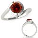 1 Carat Real Red Diamond Beautiful Bezel By Pass Solitaire Ring 14K Gold