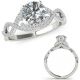 G-H Real Diamond Crossover Infinity Cluster Promise Ring 14K Gold