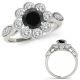 1.15 Carat Real Black Diamond Beautiful Filigree Bezel Designer Ring 14K Gold