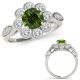 1.15 Carat Real Green Diamond Beautiful Filigree Bezel Designer Ring 14K Gold