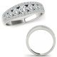 1 Carat G-H Diamond Fancy Eternity Band Designer Cluster Ring 14K Gold