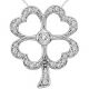 Round Diamond Flower Type Women Necklace Pendent  18 Inch Chain 14K Gold