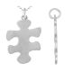 23 MM Novelty Puzzle Piece Mens Women Pendent Necklace 18 Inch Chain 14K Gold