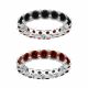 Red & Black Real Diamond Reversible Eternity Ring Band 14k Gold