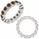 Champagne  Real Diamond Bubbles Bezel Eternity Band Ring 14K Gold