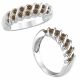 Brown Round Diamond Solitaire Half Eternity Fancy Ring 14K Gold