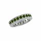 Green Diamond Designer Lovely Eternity Engagement Band 14k Gold