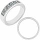 G-H Diamond Wedding Anniversary Bridal Chanel Ring Set 14K Gold