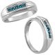 Blue Diamond Mens Man Channel Design Set Promise Ring 14K Gold