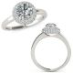 G-H Diamond Designer Double Halo Promise Ring 14K Gold