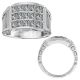 1.5 Carat G-H Diamond Presidential Link 3 Row Mens Engagement Band 14K Gold