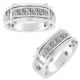 0.75 Carat G-H Diamond 5 Stone Presidential Link Mens Wedding Band 14K Gold