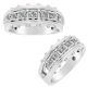 0.75 Carat G-H Diamond 5 Stone Engagement Mens Unique Band 14K Gold