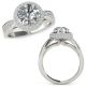 G-H Real Diamond Classy Double Round Halo Engagement Ring 14K Gold