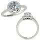 G-H Real Diamond Classy Round Halo Anniversary Ring 14K Gold