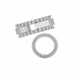 G-H Diamond Antique vintage Eternity Marriage Band 14K Gold